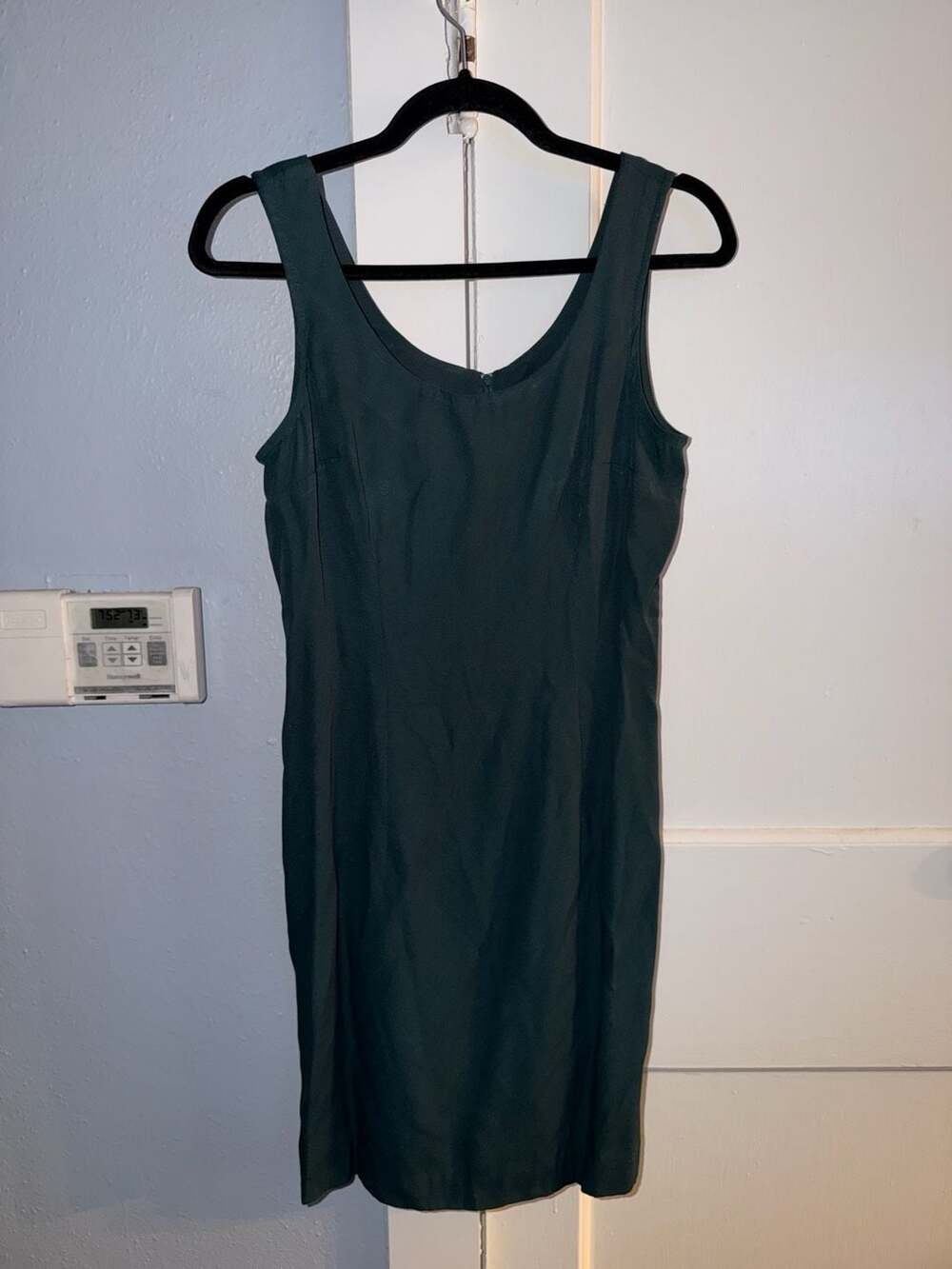 Vintage Sleeveless Sheath Dress Dark Green Size 5-6